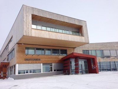 Inngangsparti Samisk vitenskapsbygg, Kautokeino 